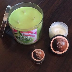 Candle, Body Scrub & Lip Butter